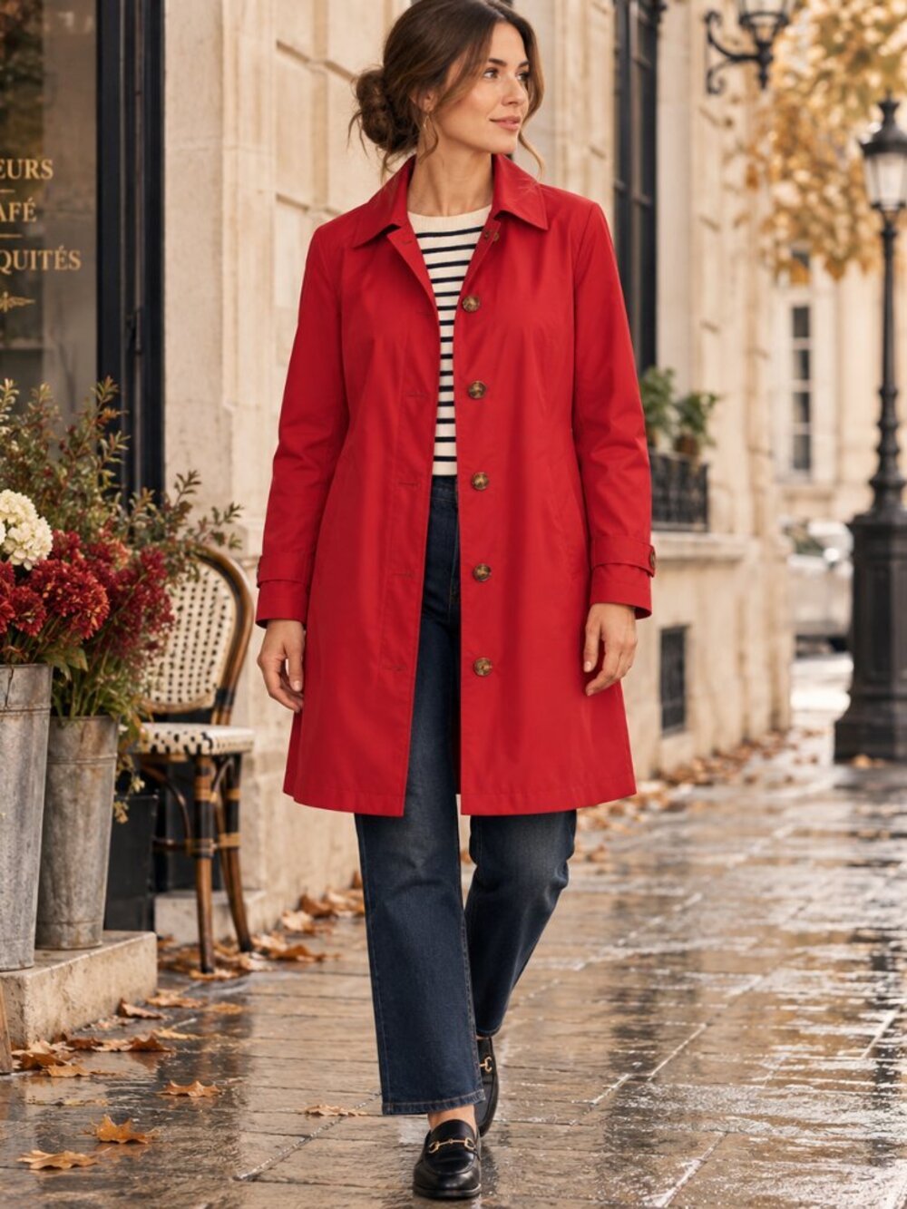 London Fog Trench Coat Women 12R Red Raincoat Classic Lightweight Vintage Preppy
